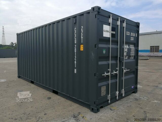 حاوية شحن 20 Fuß Container Seecontainer RAL9005 NEU KONTENER Lagercontainer 6 Meter