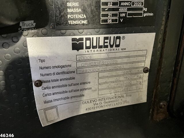 Balayeuse de voirie Dulevo 2000E FULL ELECTRIC Just 22.169 km!