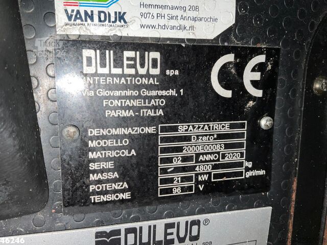 Balayeuse de voirie Dulevo 2000E FULL ELECTRIC Just 22.169 km!