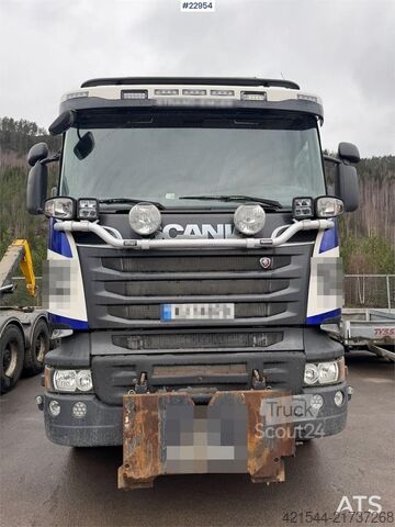 Pašizgāzējs Scania R580 6x4 Dump truck equipped for snow plowing