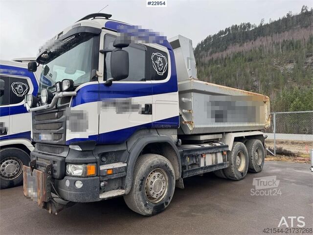 Pašizgāzējs Scania R580 6x4 Dump truck equipped for snow plowing