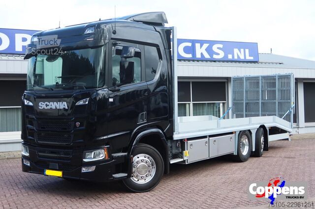 Araba taşıyıcı panelvan Scania R500 Oprijvrachtwagen 6x2 Black_Line Stuur_Lift_AS