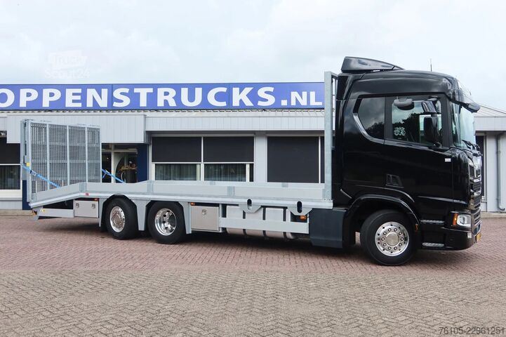 Araba taşıyıcı panelvan Scania R500 Oprijvrachtwagen 6x2 Black_Line Stuur_Lift_AS