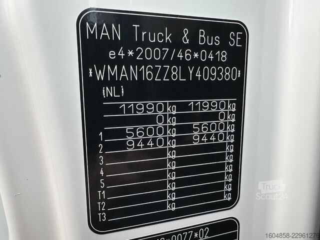 Benne fermée MAN TGM 12.250 / 2020 / NL TRUCK / VERWARMDE LAADBA...