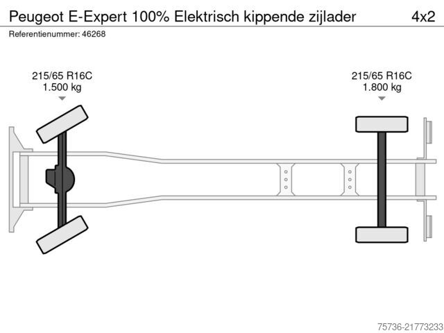 Bil for innsamling av avfall Peugeot E-Expert 100% Elektrisch kippende zijlader
