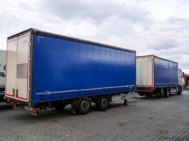 Samochód ciężarowy z plandeką typu platforma DAF XF 530 FAN SSC PLANE INTARDER + ANHÄNGER 38 STELL