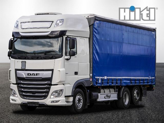 Samochód ciężarowy z plandeką typu platforma DAF XF 530 FAN SSC PLANE INTARDER + ANHÄNGER 38 STELL