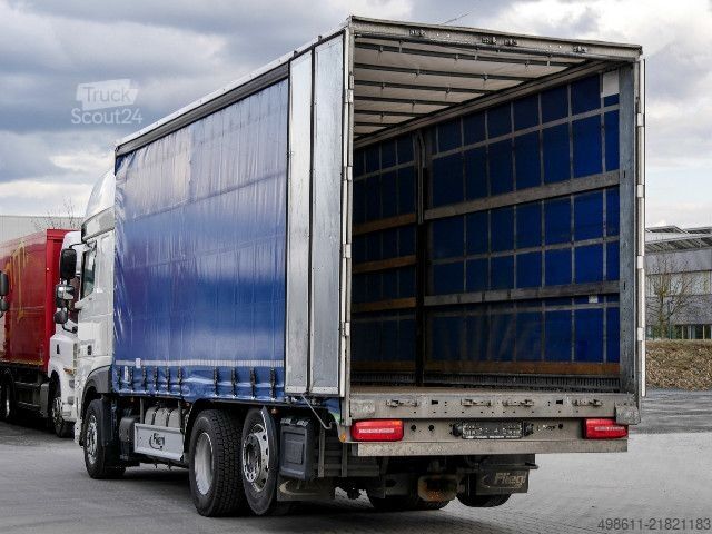 Samochód ciężarowy z plandeką typu platforma DAF XF 530 FAN SSC PLANE INTARDER + ANHÄNGER 38 STELL