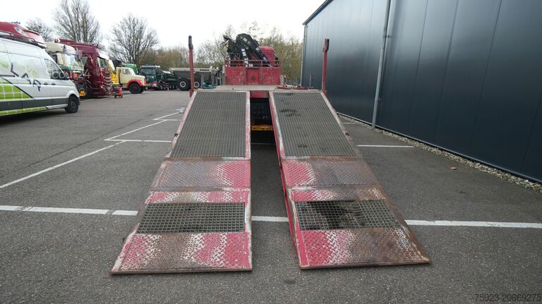 Camion-grue MAN TGA 35.400 8X4 MACHINE/CAR TRANSPORT WITH HIAB ...