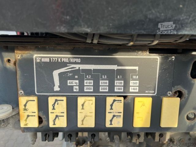 Grue montée sur camion MERCEDES-BENZ Antos 2542 6x2 Pritsche Heckkran Hiab XS 177 Fun