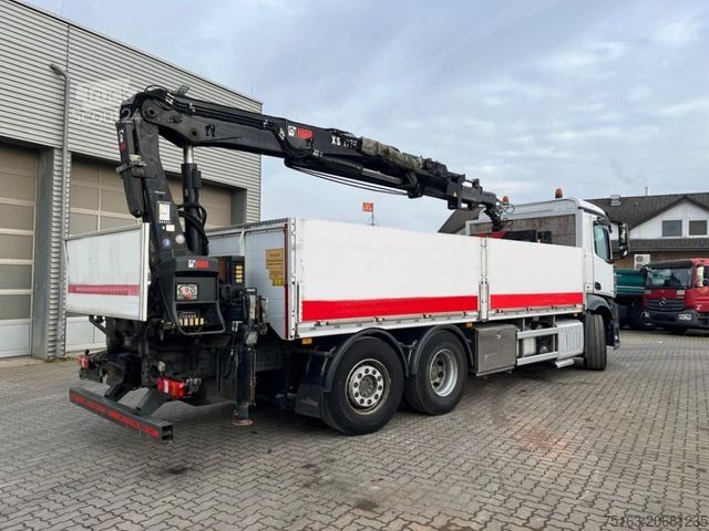Vrachtauto met open laadbak MERCEDES-BENZ Antos 2542 6x2 Pritsche Heckkran Hiab XS 177 Fun