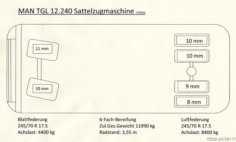 Standart çekici MAN TGL 12.240 gr Fhs km : 202.000 TÜV NEU