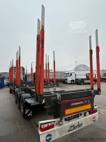 Houtstam-oplegger SCHWARZMüLLER HOLZAUFLIEGER 10 RUNGENPAARE SAF ACHSEN, LIFTACHSE