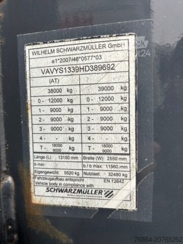 Houtstam-oplegger SCHWARZMüLLER HOLZAUFLIEGER 10 RUNGENPAARE SAF ACHSEN, LIFTACHSE