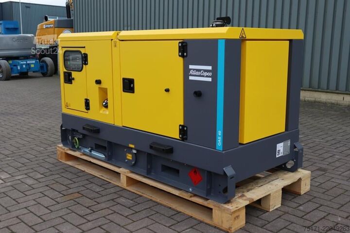 Agregat Atlas Copco QAS 40 ST3 Valid inspection, Diesel, 40 kVA