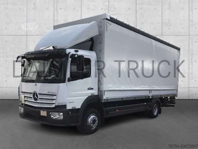 Flatbed truck Mercedes-Benz Atego 1224 L 4X2 Pritsche Plane LBW Klima