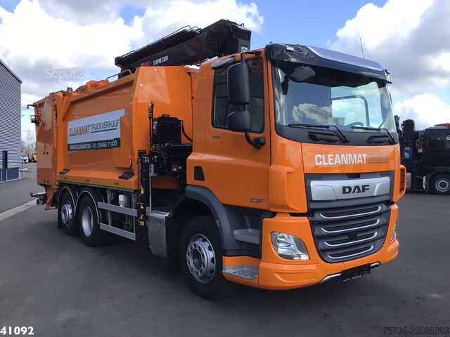Šiukšlių surinkimo transporto priemonė DAF FAN CF 340 Hiab 23 ton/meter laadkraan