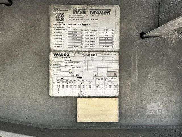 Koffer WEBTRAILER Wipkar Gesloten Aluminium Opbouw / Saf-Disc *TOP*