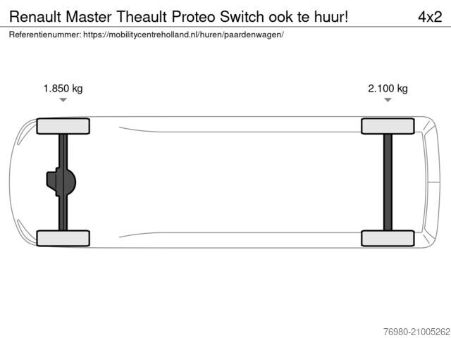 Renault Master Theault Proteo Switch также доступен для аренды! Renault Master Theault Proteo Switch ook te huur!