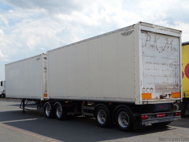 Semi-remorque fourgon SAMRO JUMBO VEHICULAR BOX- 7,3 M + 7,3 M/KOFFER TANDEM
