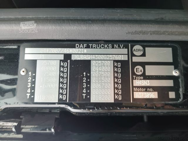 Jumbo vrachtwagen DAF XF 480 / BDF / 6X2 / ZESTAW TANDEM / SSC / I-PA