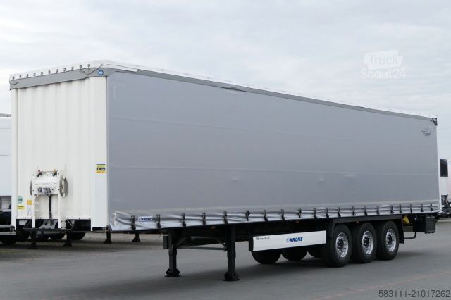 Auflieger mit Pritsche & Plane KRONE CURTAINSIDER /STANDARD/LIFT ROOF & AXLE