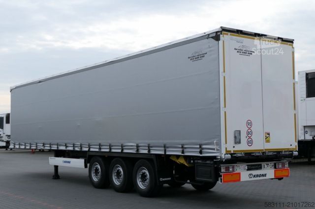 Auflieger mit Pritsche & Plane KRONE CURTAINSIDER /STANDARD/LIFT ROOF & AXLE
