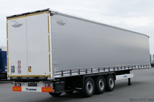Auflieger mit Pritsche & Plane KRONE CURTAINSIDER /STANDARD/LIFT ROOF & AXLE