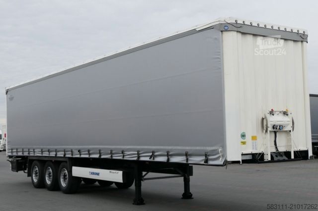 Auflieger mit Pritsche & Plane KRONE CURTAINSIDER /STANDARD/LIFT ROOF & AXLE