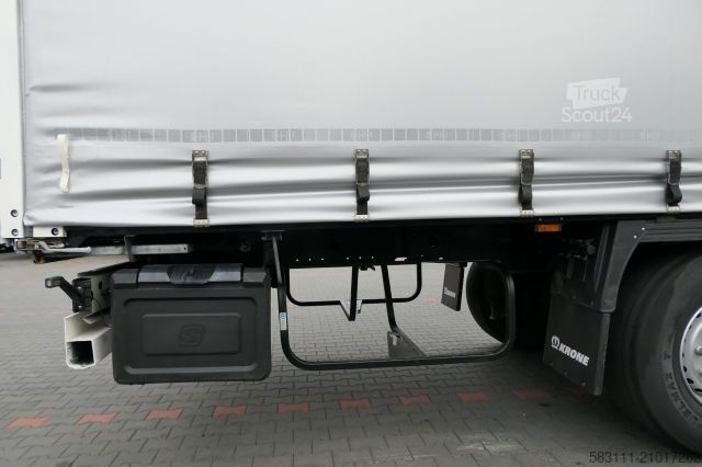 Auflieger mit Pritsche & Plane KRONE CURTAINSIDER /STANDARD/LIFT ROOF & AXLE
