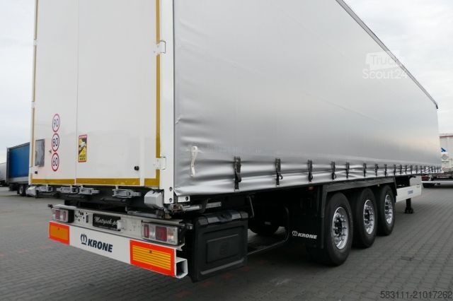 Auflieger mit Pritsche & Plane KRONE CURTAINSIDER /STANDARD/LIFT ROOF & AXLE