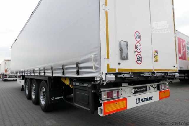 Auflieger mit Pritsche & Plane KRONE CURTAINSIDER /STANDARD/LIFT ROOF & AXLE