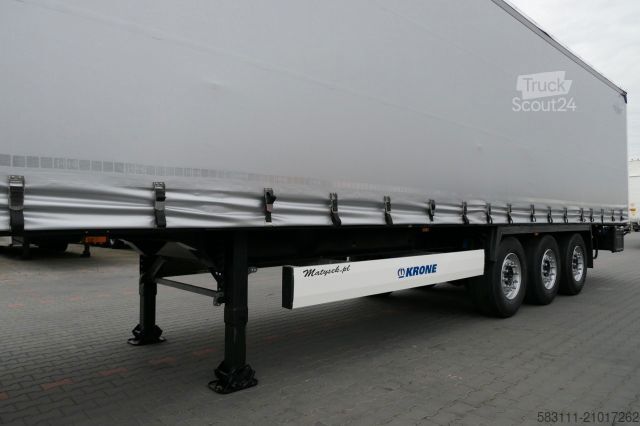 Auflieger mit Pritsche & Plane KRONE CURTAINSIDER /STANDARD/LIFT ROOF & AXLE