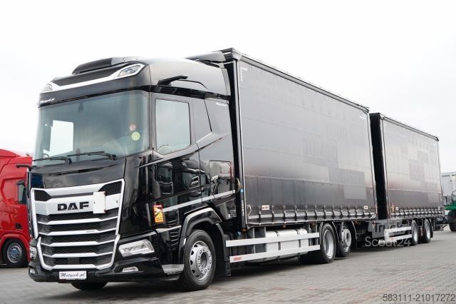 Jumbo vrachtwagen DAF XG 480 / ZESTAW TANDEM / 120 M3 / PRZEJAZDOWY /