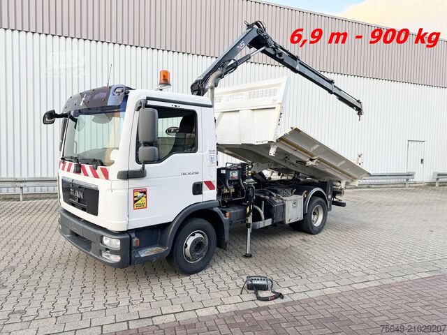 Tower crane MAN TGL 12.250/340 4X2 BB TGL 12.250/340 4X2 BB, Bordmatik, Kran Hiab 066 BS-2 HiDuo, Funk