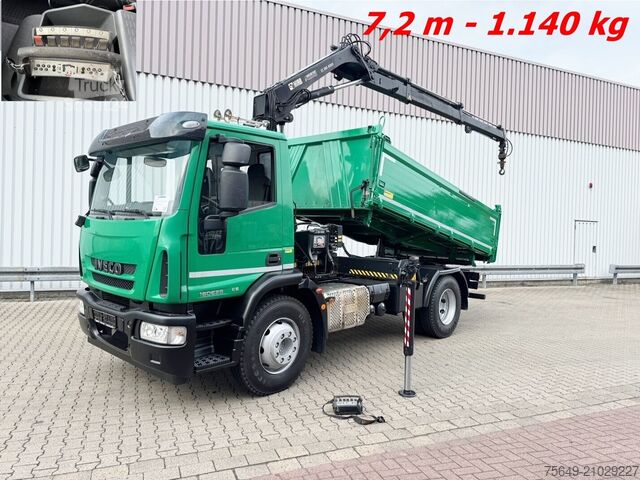 Grue à tour Iveco EuroCargo ML160E28 4x2 EuroCargo ML160E28 4x2 mit Kran Hiab XS 088 ES-2 HiDuo, Funk