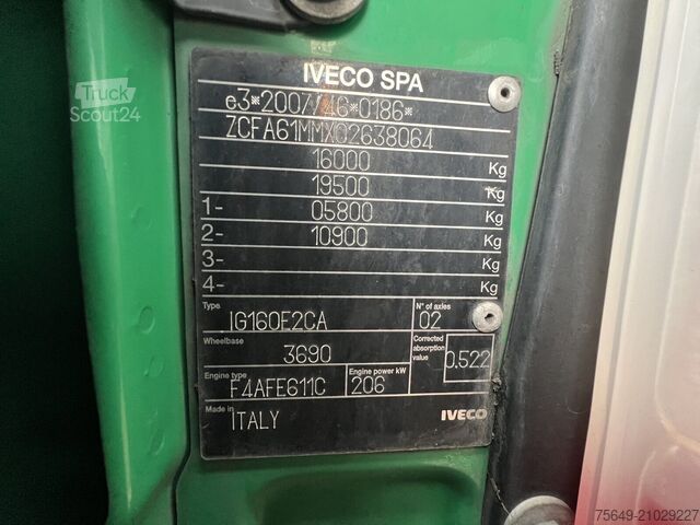 Grue à tour Iveco EuroCargo ML160E28 4x2 EuroCargo ML160E28 4x2 mit Kran Hiab XS 088 ES-2 HiDuo, Funk