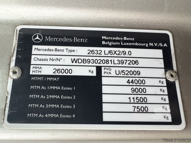 Skriňové nákladné vozidlo Mercedes-Benz Actros 2532 L 6x2 Actros 2532 L 6x2, Liftachse, LBW Dhollandia