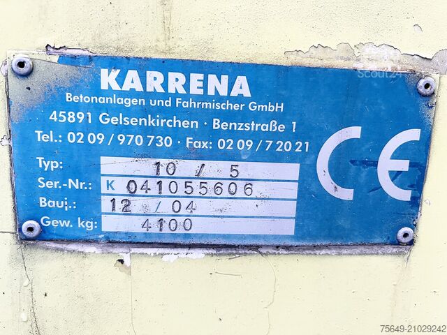 Mobil betongblandningsanläggning MAN TGA 35.410 8x4 BB TGA 35.410 8x4 BB, Betonmischer Karrena 10m³