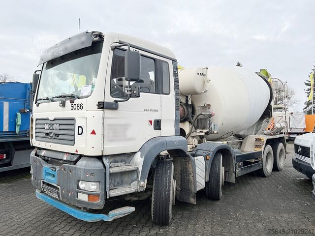 Mobil beton santrali MAN TGA 35.360 8X4 BB TGA 35.360 8X4 BB, Betonmischer Karrena 10m³