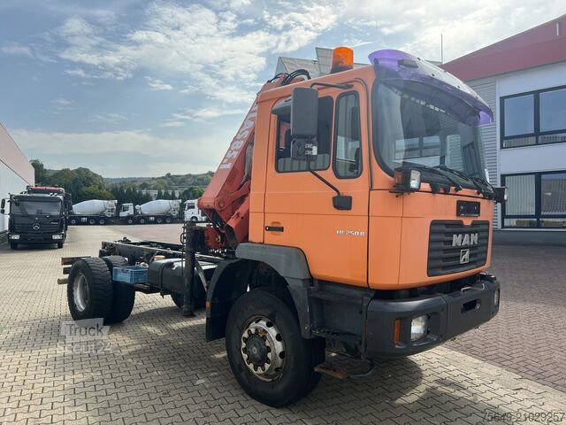 Châssis de camion MAN 18.255 MAK 4x4 BB 18.255 MAK 4x4 BB, Kran Atlas AK 85.1 A1