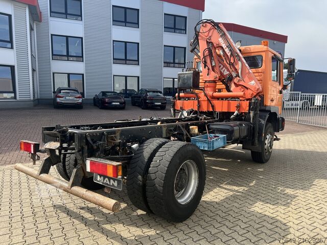 Châssis de camion MAN 18.255 MAK 4x4 BB 18.255 MAK 4x4 BB, Kran Atlas AK 85.1 A1
