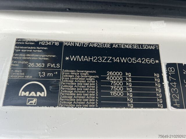 Kipper LKW MAN TGA 26.360 6X2/4 BL TGA 26.360 6X2/4 BL, Vorlauf Lenk-Liftachse
