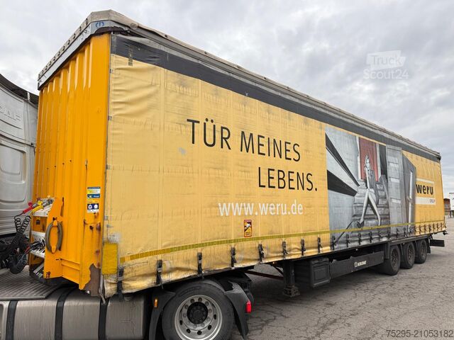Semi-remorque bâchée KRONE 3Achs MEGA Staplerhalter Liftachse SAF TÜV05/26