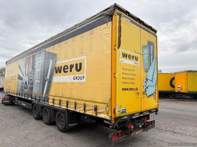 Semi-remorque bâchée KRONE 3Achs MEGA Staplerhalter Liftachse SAF TÜV05/26