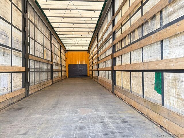 Semi-remorque bâchée KRONE 3Achs MEGA Staplerhalter Liftachse SAF TÜV05/26