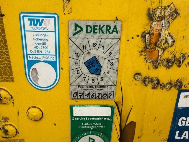 Semi-remorque bâchée KRONE 3Achs MEGA Staplerhalter Liftachse SAF TÜV05/26