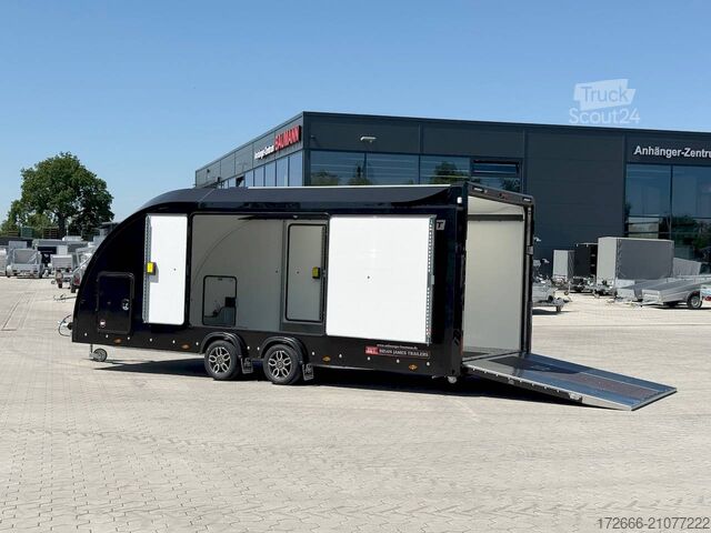 Autotransporter varevogn Brian James Trailer RACE SPORT 341-5521-35-2-12-B 550X210X196CM 3500KG GESCHLOSSENER AUTOTRAILER | SCHWARZ
