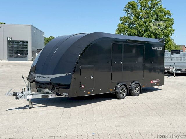 Autotransporter varevogn Brian James Trailer RACE SPORT 341-5521-35-2-12-B 550X210X196CM 3500KG GESCHLOSSENER AUTOTRAILER | SCHWARZ