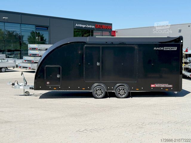 Autotransporter varevogn Brian James Trailer RACE SPORT 341-5521-35-2-12-B 550X210X196CM 3500KG GESCHLOSSENER AUTOTRAILER | SCHWARZ
